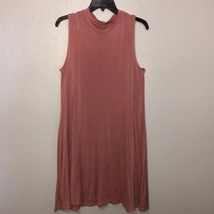 pink mid length dress